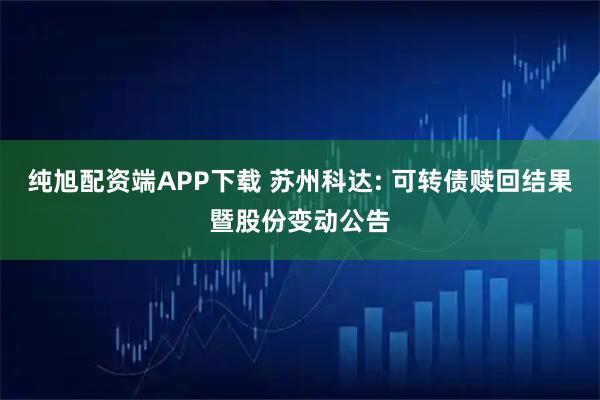 纯旭配资端APP下载 苏州科达: 可转债赎回结果暨股份变动公告