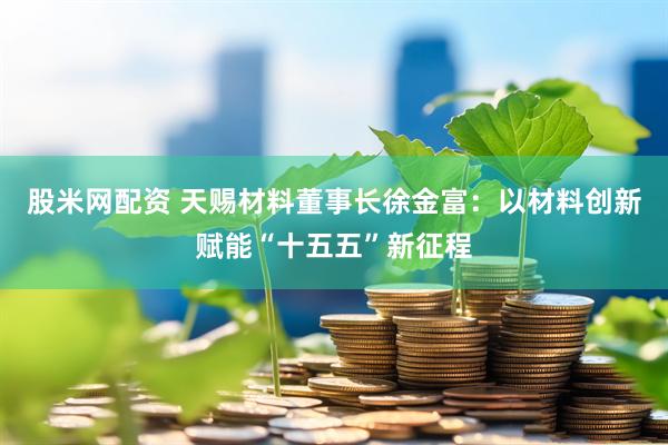 股米网配资 天赐材料董事长徐金富：以材料创新赋能“十五五”新征程