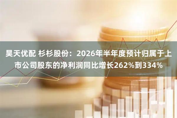 昊天优配 杉杉股份:2026年半年度预计归属于上市公司股东的净利润同比增长262%到334%